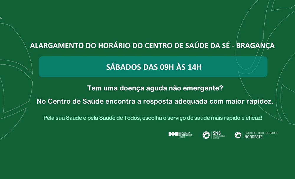 ULS do Nordeste alarga prolongamento de horário em Centro de Saúde de Bragança para fevereiro